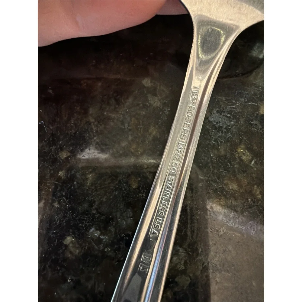 WN Roger's Stainless Steel Serving Flatware Silverware Lot Of 3 Fork Spoons